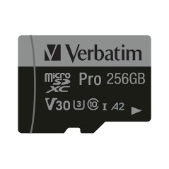 Verbatim MICRO SDXC CARD PRO U3 C10 A2 - High-Speed Performance & Reliable Storage, Ideal for All Your Devices